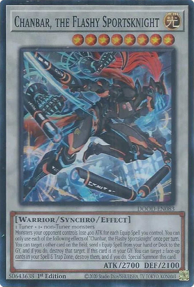 Chanbar, the Flashy Sportsknight [DOOD-EN083] Super Rare Yu-Gi-Oh!