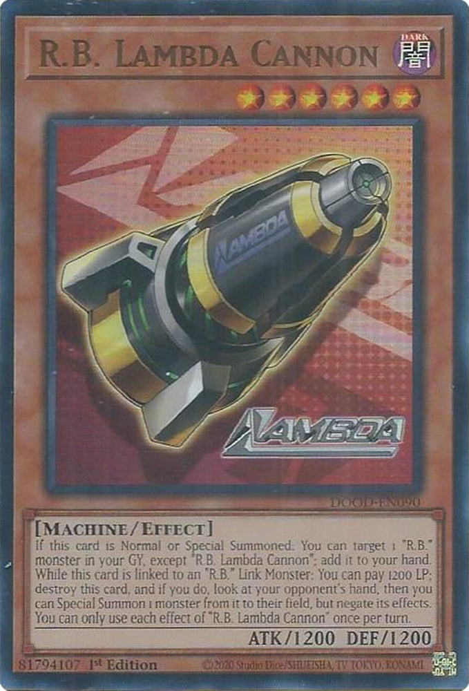 R.B. Lambda Cannon [DOOD-EN090] Ultra Rare - Yugioh Cards For Your TCG Needs!