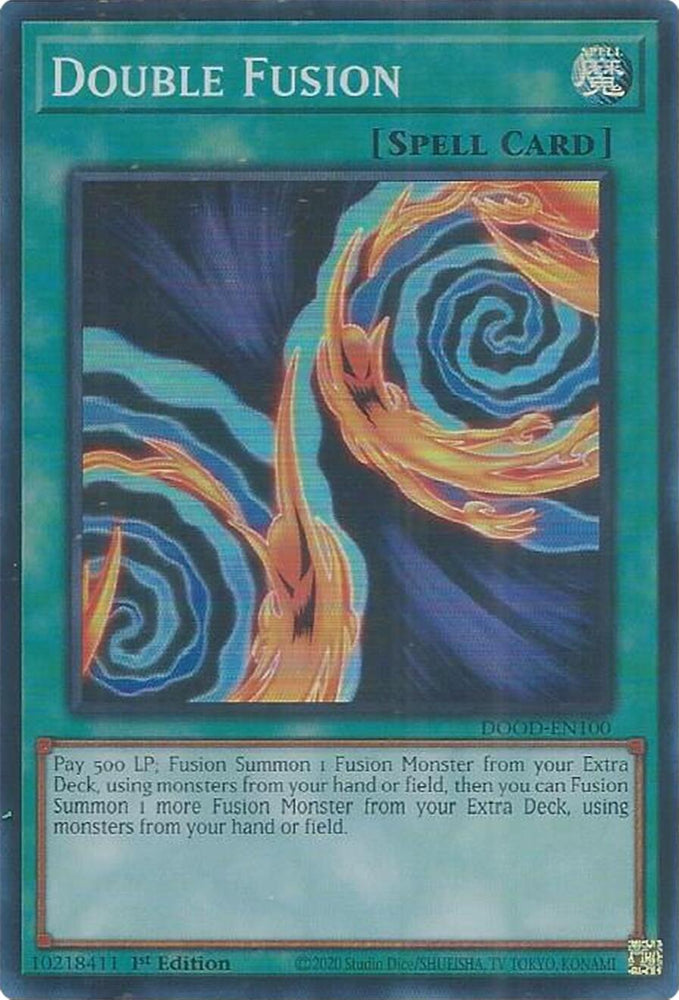 Double Fusion [DOOD-EN100] Super Rare Yu-Gi-Oh!
