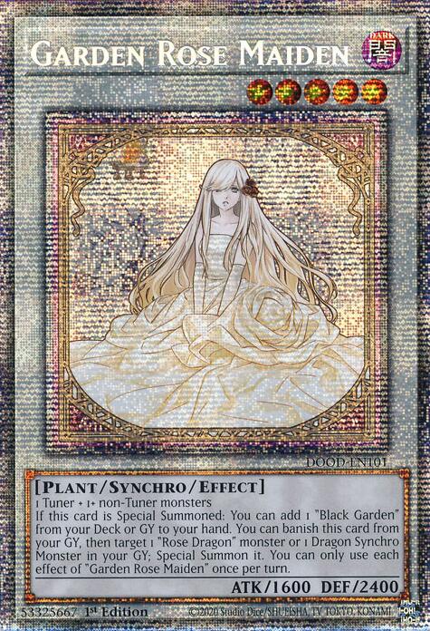Garden Rose Maiden [DOOD-EN101] Starlight Rare Yu-Gi-Oh!