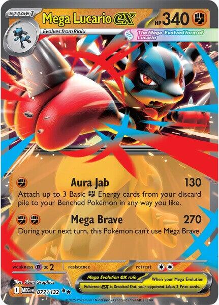 Mega Lucario ex (077/132) [Mega Evolution: Base Set] Pokémon