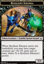 Resilient Khenra // Cat Double-Sided Token [Hour of Devastation Tokens] Magic: The Gathering