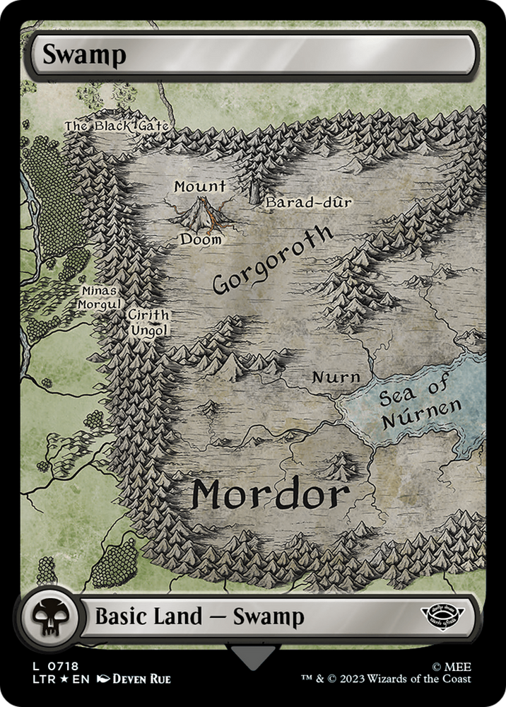 Swamp (0718) (Surge Foil) [The Lord of the Rings: Tales of Middle-Earth] Magic: The Gathering