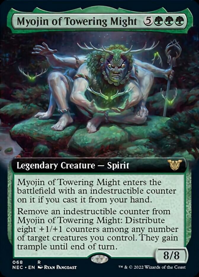 Myojin of Towering Might (Extended Art) [Kamigawa: Neon Dynasty Commander] Magic: The Gathering