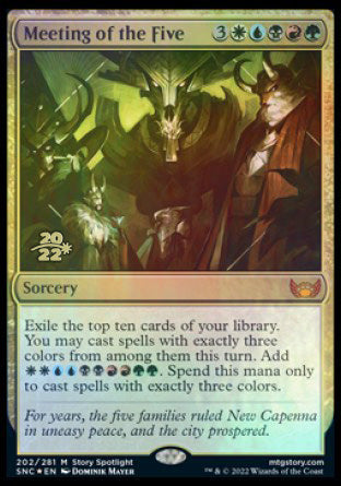 Meeting of the Five [Streets of New Capenna Prerelease Promos] Magic: The Gathering