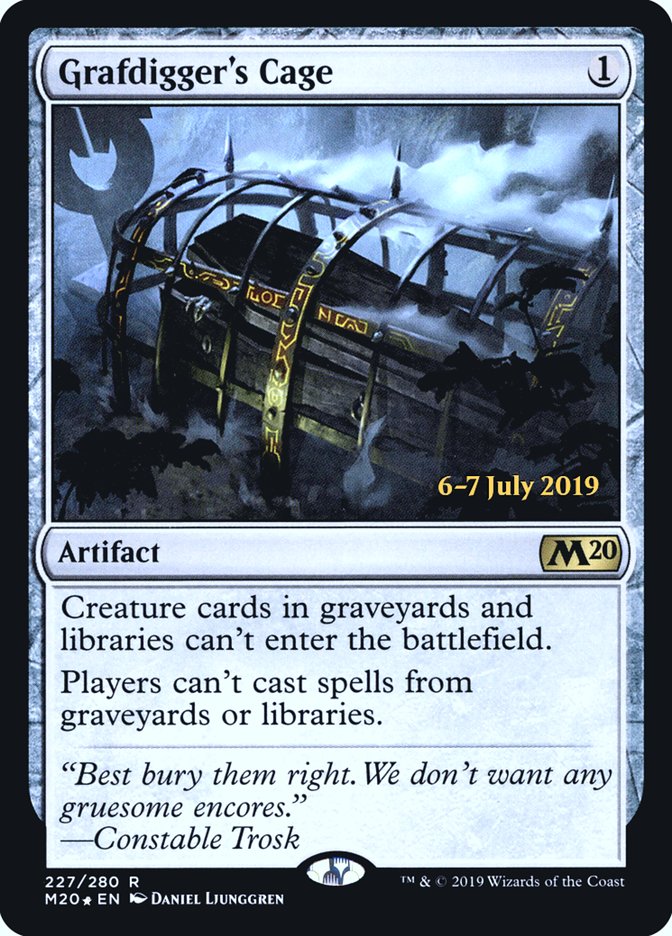 Grafdigger's Cage [Core Set 2020 Prerelease Promos] Magic: The Gathering