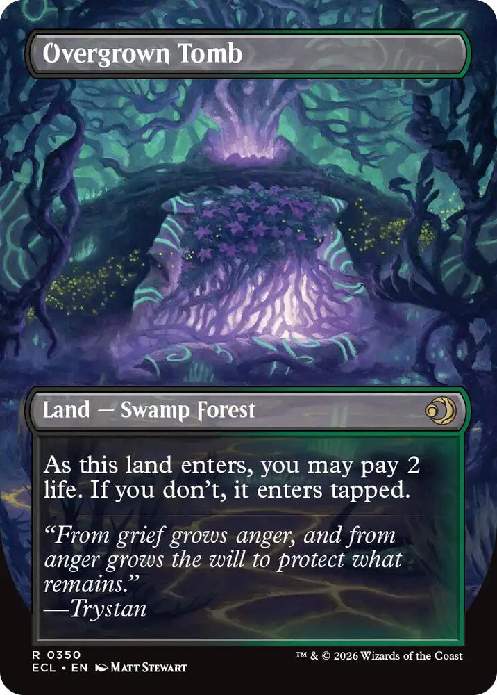Overgrown Tomb (Borderless) [Lorwyn Eclipsed] Magic: The Gathering