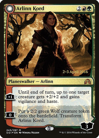 Arlinn Kord // Arlinn, Embraced by the Moon [Shadows over Innistrad Prerelease Promos] Magic: The Gathering