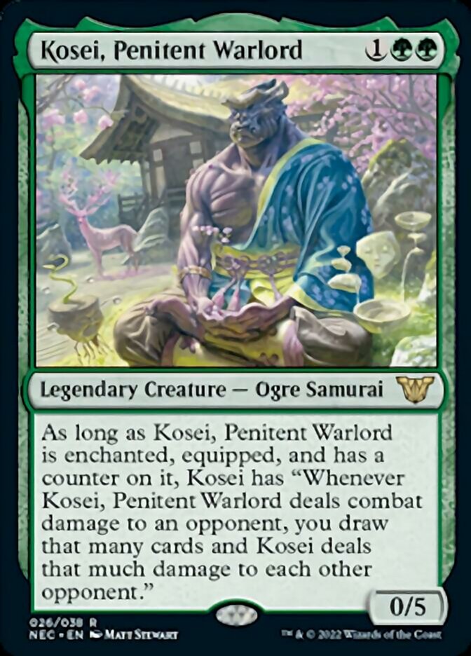 Kosei, Penitent Warlord [Kamigawa: Neon Dynasty Commander] Magic: The Gathering
