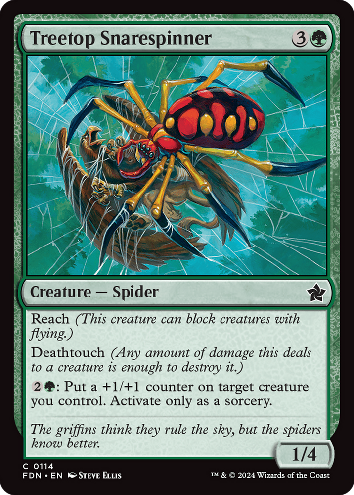 Treetop Snarespinner [Foundations] Magic: The Gathering