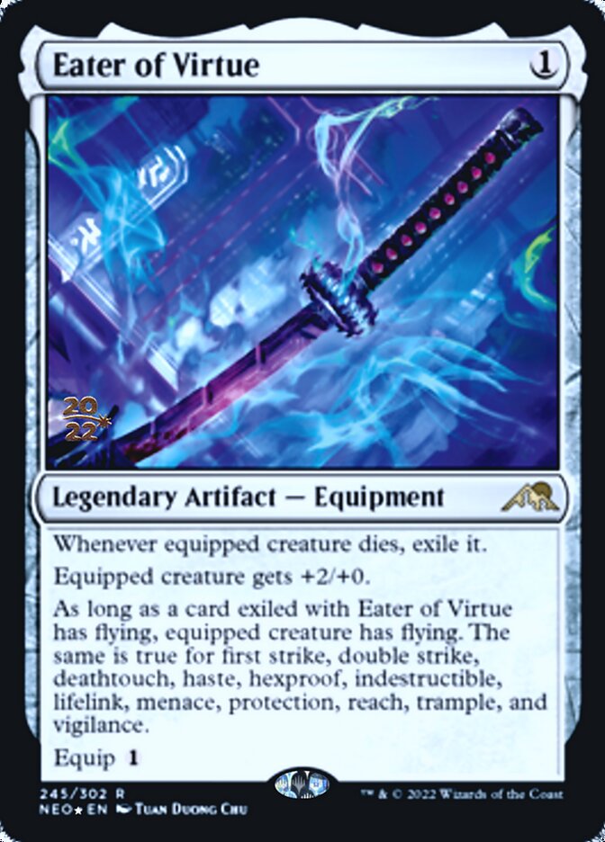Eater of Virtue [Kamigawa: Neon Dynasty Prerelease Promos] Magic: The Gathering