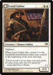 Loyal Cathar // Unhallowed Cathar [Dark Ascension] Magic: The Gathering