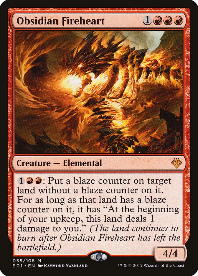 Obsidian Fireheart [Archenemy: Nicol Bolas] Magic: The Gathering