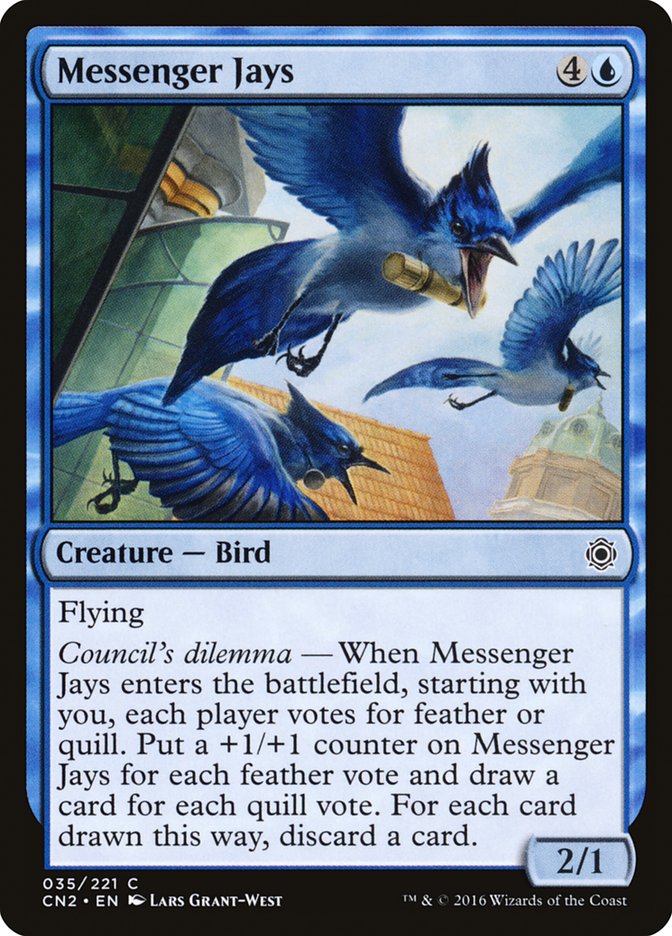 Messenger Jays [Conspiracy: Take the Crown] Magic: The Gathering