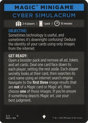 Cyber Simulacrum (Magic Minigame) [Kamigawa: Neon Dynasty Minigame] Magic: The Gathering