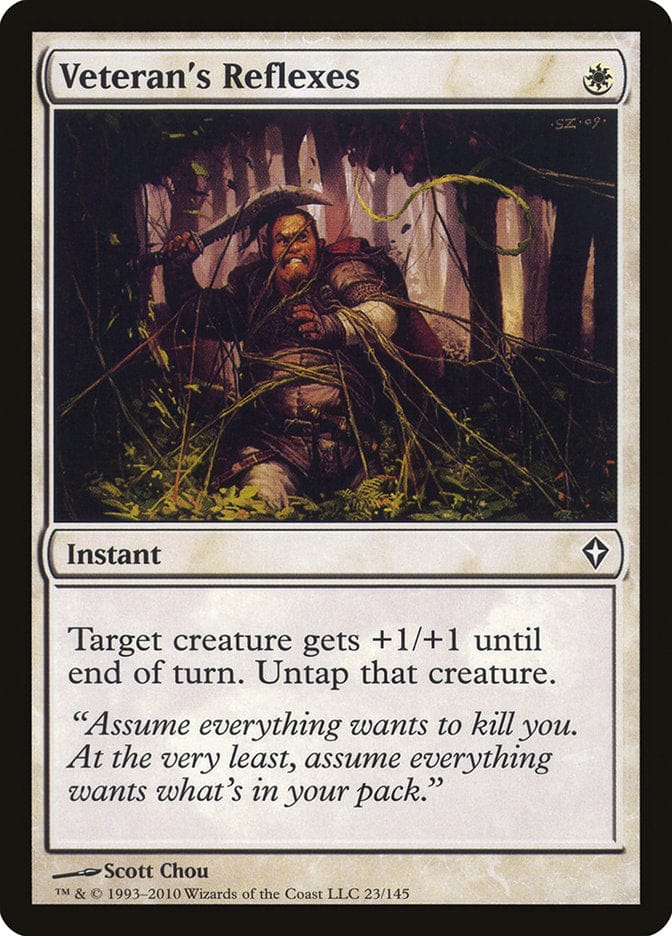 Veteran's Reflexes [Worldwake] Magic: The Gathering