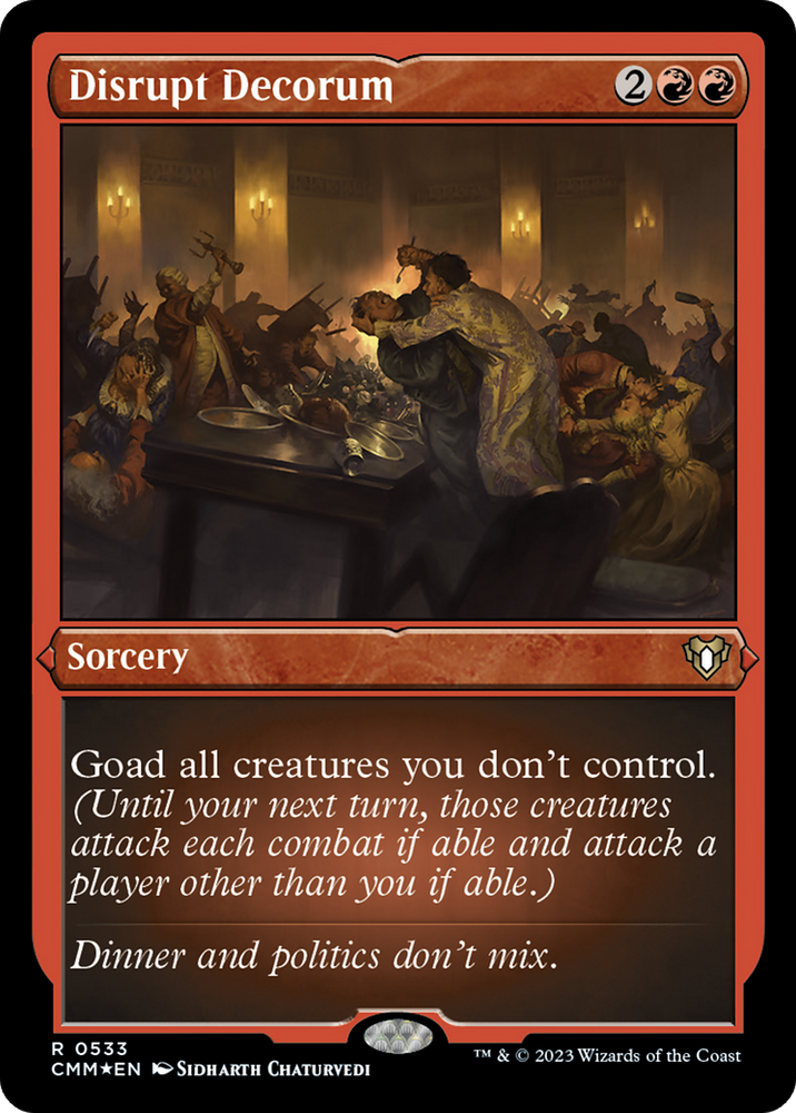Disrupt Decorum (Foil Etched) [Commander Masters] Magic: The Gathering