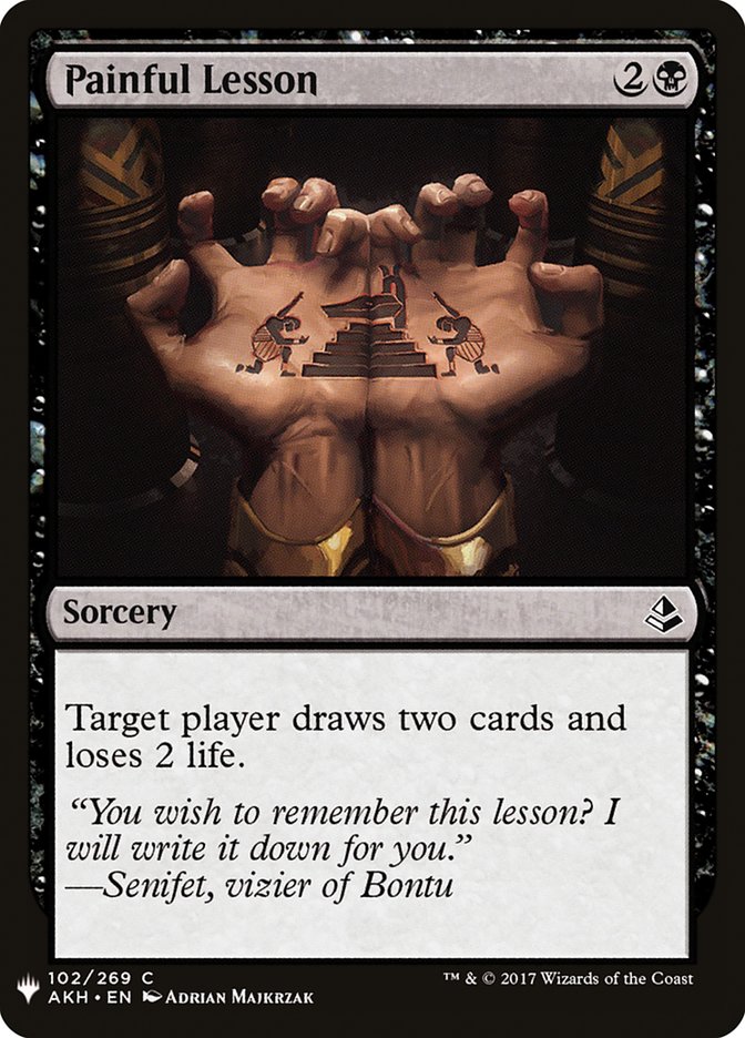 Painful Lesson [Mystery Booster] Magic: The Gathering