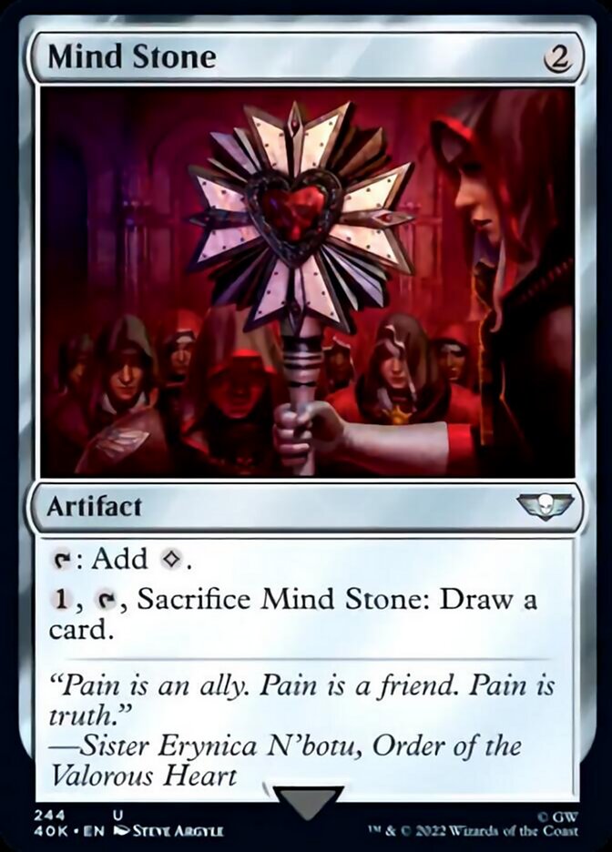 Mind Stone (244) (Surge Foil) [Warhammer 40,000] Magic: The Gathering
