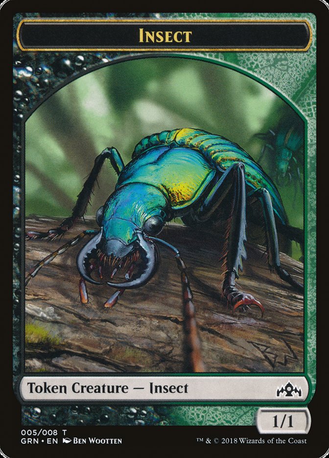 Saproling // Insect Double-Sided Token [Guilds of Ravnica Guild Kit Tokens] Magic: The Gathering
