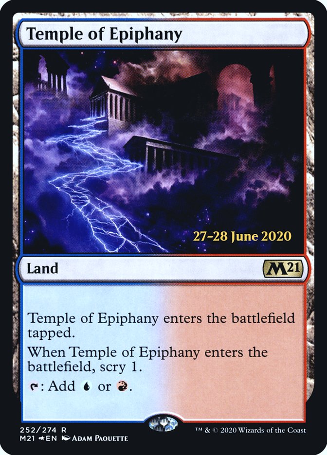 Temple of Epiphany [Core Set 2021 Prerelease Promos] Magic: The Gathering