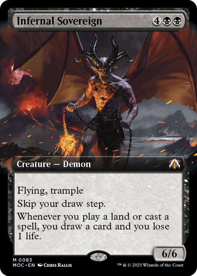 Infernal Sovereign (Extended Art) [March of the Machine Commander] Magic: The Gathering