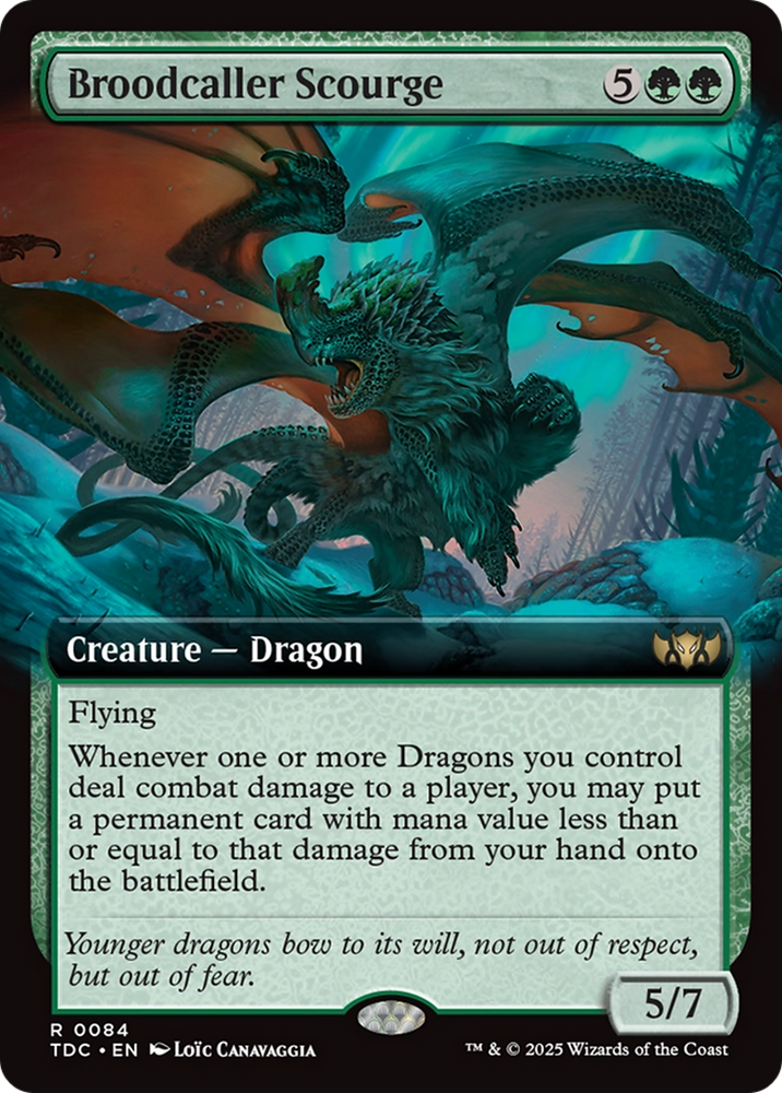 Broodcaller Scourge (Extended Art) [Tarkir: Dragonstorm Commander] Magic: The Gathering