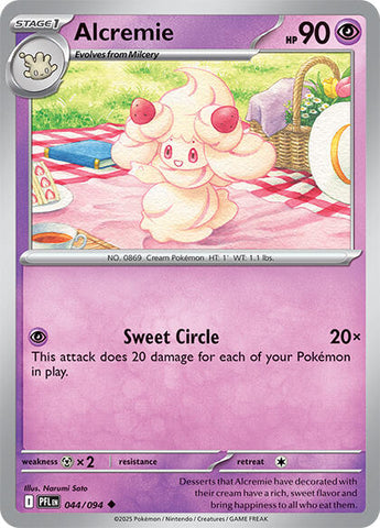 Alcremie (044/094) (Reverse Holo) [Mega Evolution: Phantasmal Flames] - Pokemon Cards For Your TCG Needs!