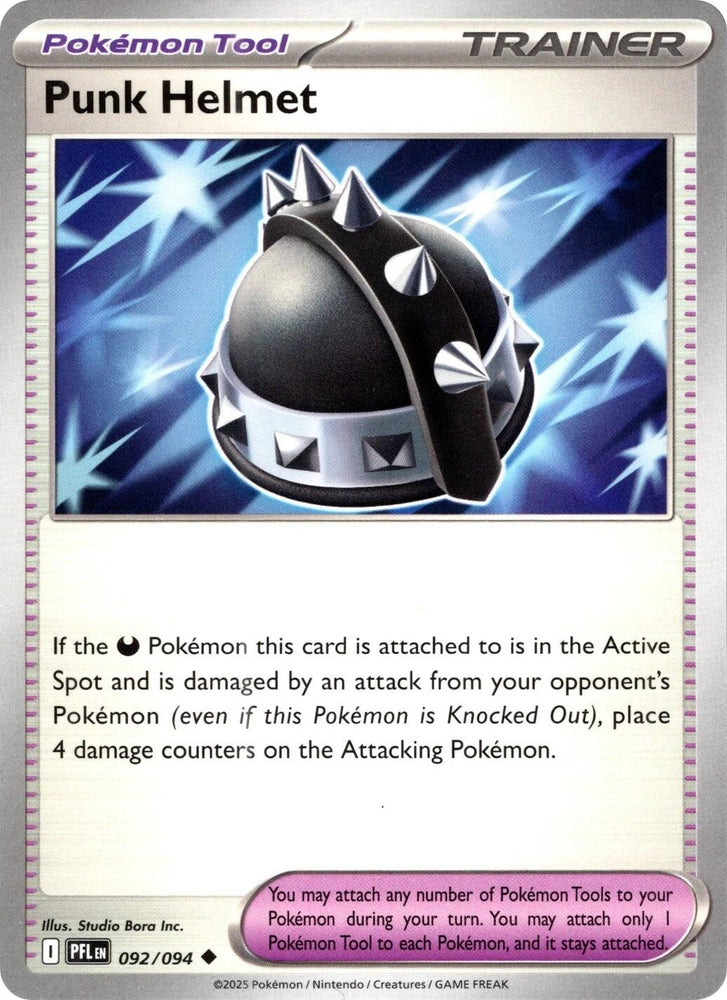 Punk Helmet (092/094) [Mega Evolution: Phantasmal Flames] - Pokemon Cards For Your TCG Needs! Pokémon