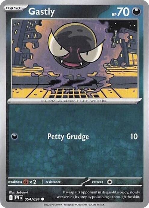 Gastly (054/094) [Mega Evolution: Phantasmal Flames] - Pokemon Cards For Your TCG Needs!
