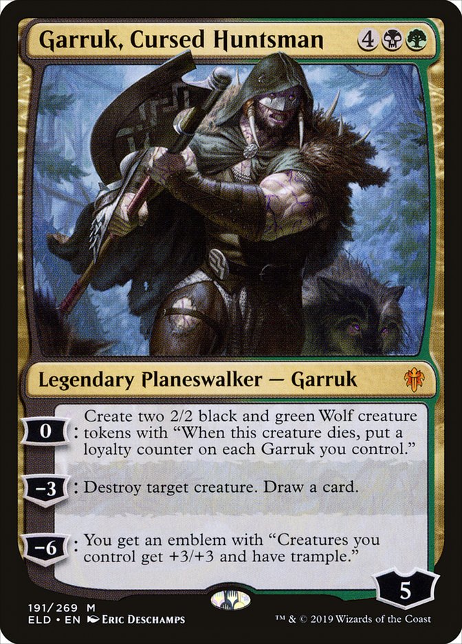Garruk, Cursed Huntsman [Throne of Eldraine] Magic: The Gathering