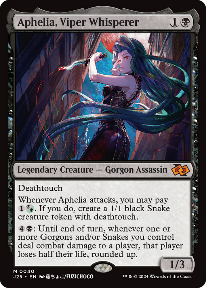 Aphelia, Viper Whisperer (Anime) [Foundations Jumpstart] Magic: The Gathering
