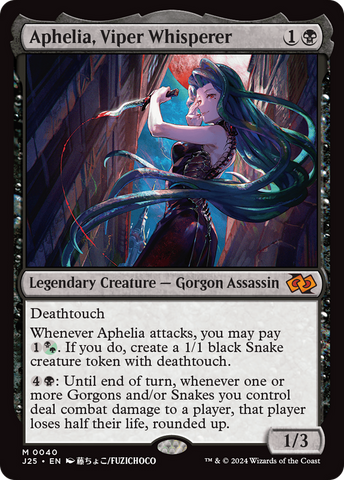 Aphelia, Viper Whisperer (Anime) [Foundations Jumpstart] Magic: The Gathering