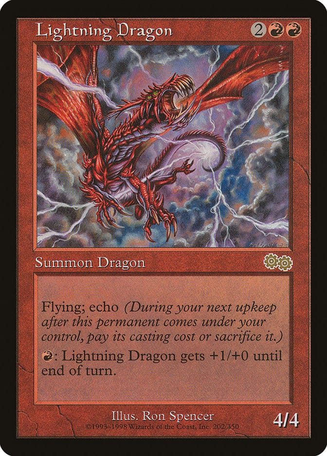 Lightning Dragon [Urza's Saga] Magic: The Gathering
