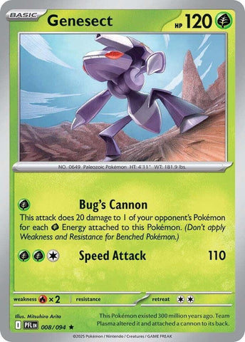 Genesect (008/094) [Mega Evolution: Phantasmal Flames] - Pokemon Cards For Your TCG Needs!