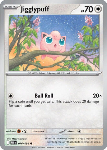 Jigglypuff (076/094) [Mega Evolution: Phantasmal Flames] - Pokemon Cards For Your TCG Needs! Pokémon