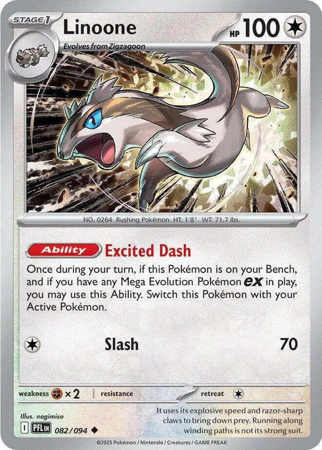 Linoone (082/094) [Mega Evolution: Phantasmal Flames] - Pokemon Cards For Your TCG Needs!