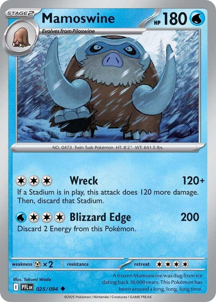 Mamoswine (025/094) [Mega Evolution: Phantasmal Flames] - Pokemon Cards For Your TCG Needs!
