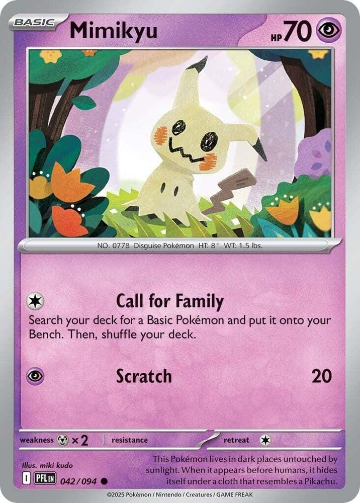 Mimikyu (042/094) [Mega Evolution: Phantasmal Flames] - Pokemon Cards For Your TCG Needs!