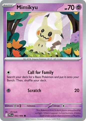 Mimikyu (042/094) [Mega Evolution: Phantasmal Flames] - Pokemon Cards For Your TCG Needs!