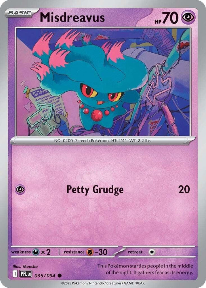 Misdreavus (035/094) [Mega Evolution: Phantasmal Flames] - Pokemon Cards For Your TCG Needs!