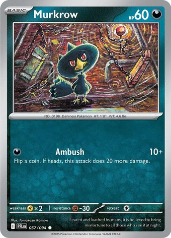 Murkrow (057/094) [Mega Evolution: Phantasmal Flames] - Pokemon Cards For Your TCG Needs!