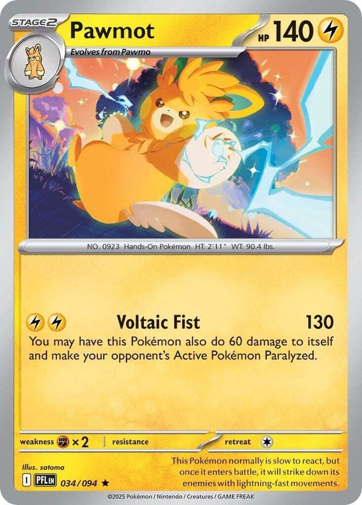 Pawmot (034/094) [Mega Evolution: Phantasmal Flames] - Pokemon Cards For Your TCG Needs!