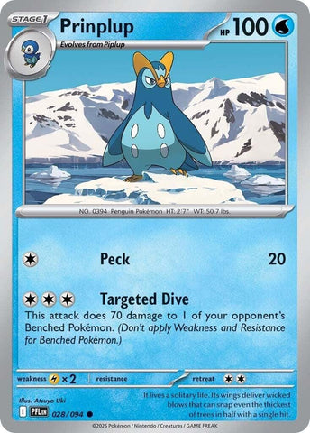 Prinplup (028/094) [Mega Evolution: Phantasmal Flames] - Pokemon Cards For Your TCG Needs!