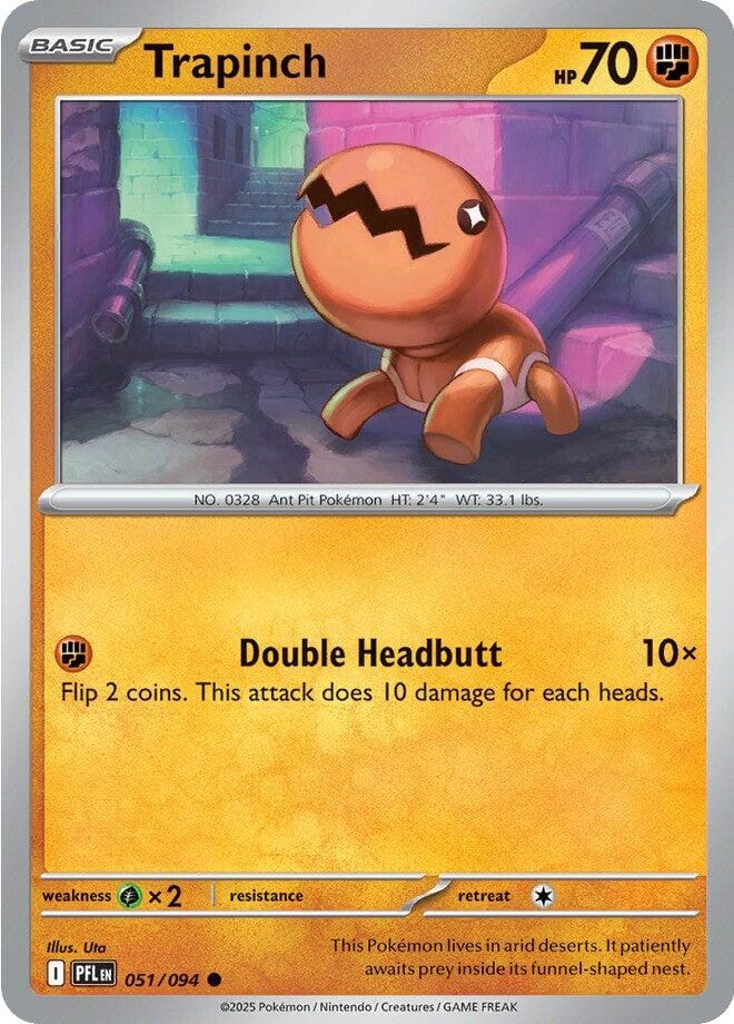 Trapinch (051/094) [Mega Evolution: Phantasmal Flames] - Pokemon Cards For Your TCG Needs!