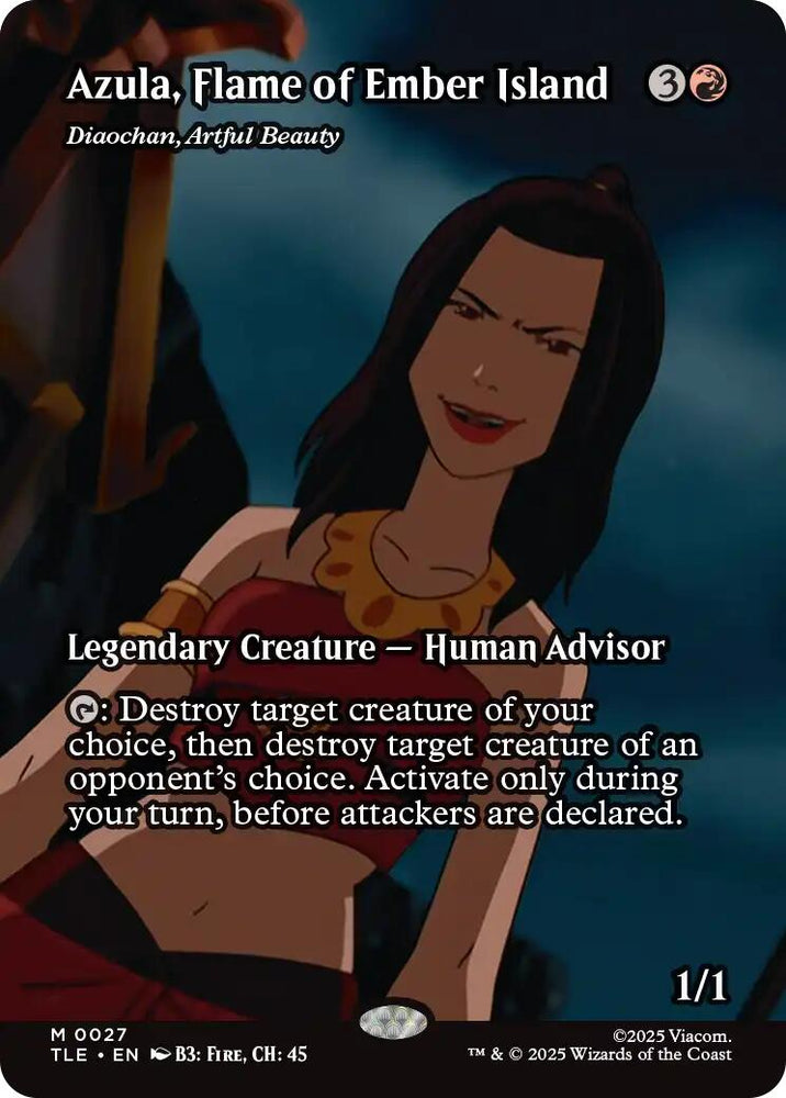 Azula, Flame of Ember Island - Diaochan, Artful Beauty (Borderless) [Avatar: The Last Airbender: Eternal-Legal] Magic: The Gathering