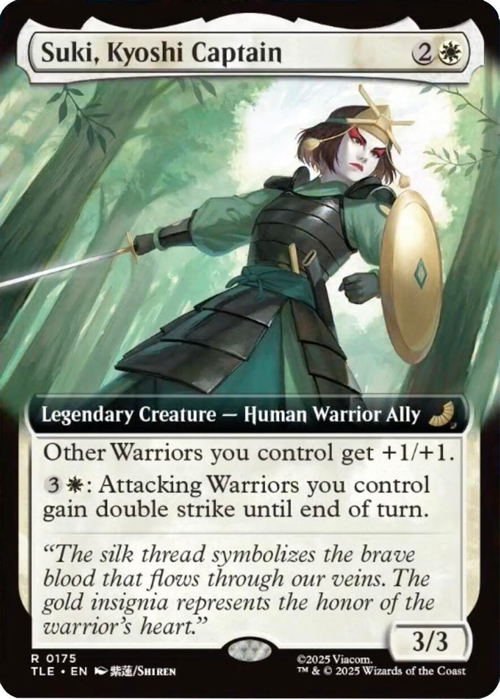 Suki, Kyoshi Captain (Extended Art) [Avatar: The Last Airbender: Eternal-Legal] Magic: The Gathering