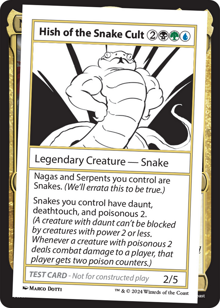 Hish of the Snake Cult [Mystery Booster 2 Playtest Cards] Magic: The Gathering