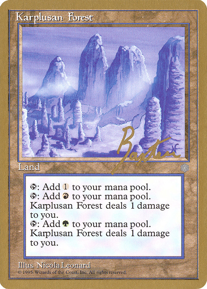 Karplusan Forest (George Baxter) [Pro Tour Collector Set] Magic: The Gathering
