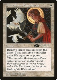 Swords to Plowshares (4th Place) (Oversized) [Oversize Cards] Magic: The Gathering